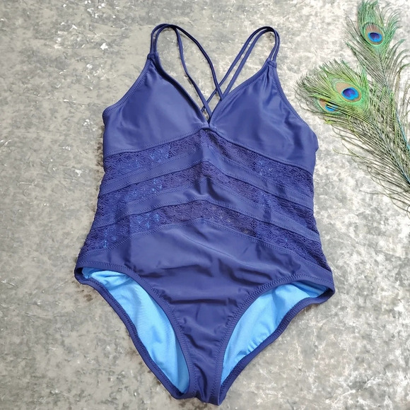 Xhilaration Crochet One Piece Swimsuit - Picture 1 of 7